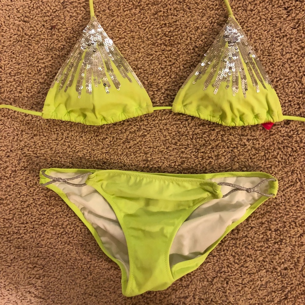 Lime Green Sequin Victoria’s Secret bikini